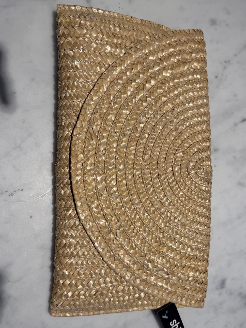 Shiraleah Woven Straw Large Clutch Lining Rafaella Snap Yellow NWT